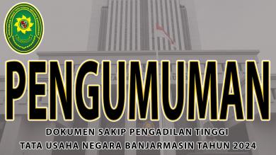 Dokumen SAKIP Pengadilan Tinggi Tata Usaha Negara Banjarmasin Tahun 2024
